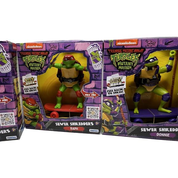 Teenage Mutant Ninja Turtles TMNT Sewer Shredders 5" Set of 4 Skateboard New - Picture 4 of 10
